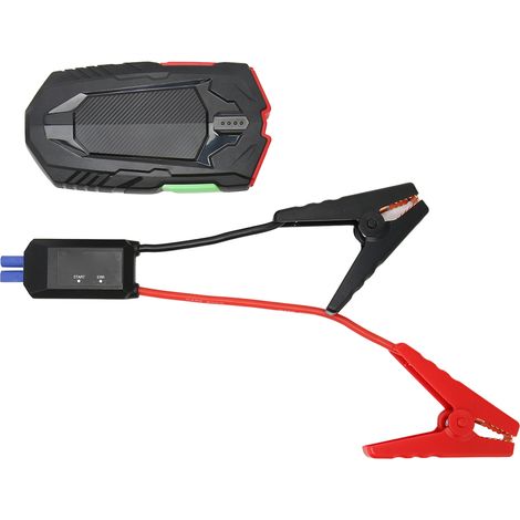 Boîtier de démarrage portable avec pince pour batterie automobile, compatible avec les moteurs essence 5.0L et diesel 2.5L. (1/5)