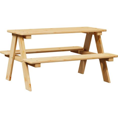 Maison Exclusive - Tavolo per Bambini con Panche IRUN 90x79,5x50 cm Legno Massello