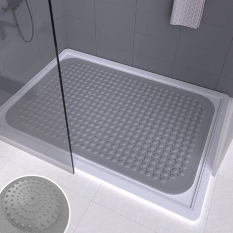Rechteckige Duschmatte für große Badezimmer, rutschfeste Haushalt-Duschmatte, Badeteppich, Toilettenbodenmatte, Massage-Badewannenmatte aus PVC-8858cm (1/4)