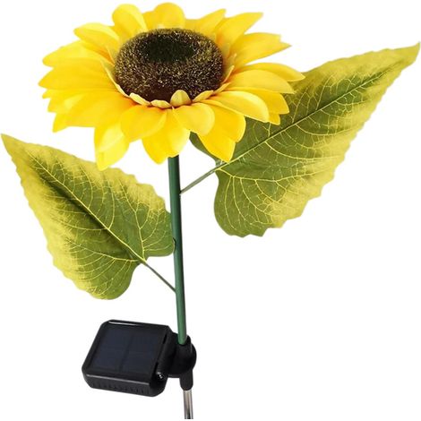 Lampe solaire de jardin, lampe à piquer tournesol, éclairage décoratif extérieur pour pelouse