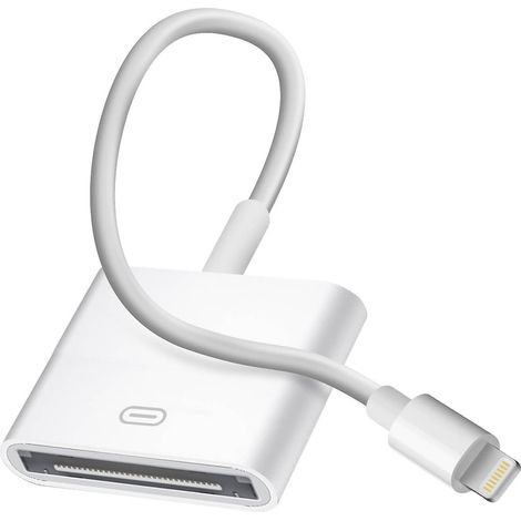 Câble adaptateur de charge Lightning vers 30 broches blanc (1/5)