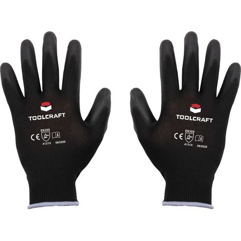 TOOLCRAFT TO-5621550 Polyester, Polyurethan Arbeitshandschuh Größe (Handschuhe): 10 EN 388 CAT II (1/3)