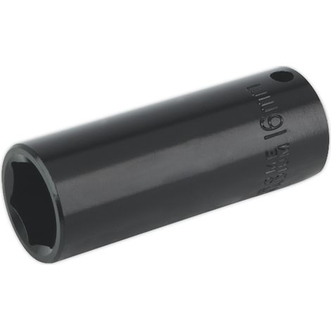 Sealey 16mm 3/8""Sq Drive Deep Impact Socket WallDrive For Air Wrenches IS3816D