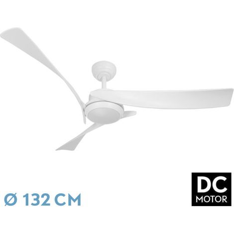 Ventilador Dc Tarento 24w Blanco 3aspas 6ve 132d 2424 Lm 3000-4000-6500k Remoto+regulable Intensidad+temporizador+memoria (1/3)