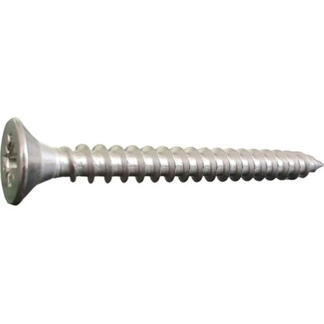 100 vis agglo tête fraisée pozidriv Inox A2 - Diamètre 4 mm - Longueur 50 mm mm