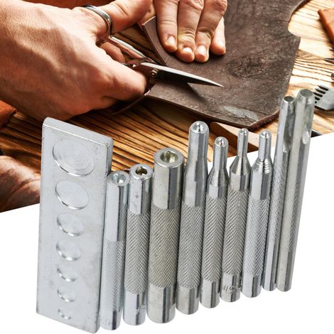 Kit de Rivets à Pression avec Poignée en Métal pour Travail du Cuir et Projets DIY (1/3)