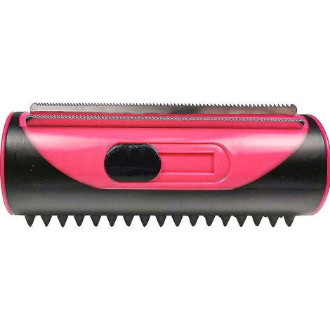 Brosse Slicker Pour Chiens Et Chats - Poils Longs - Fonction Rétractable - Rouge - 1 Pièce (1/5)