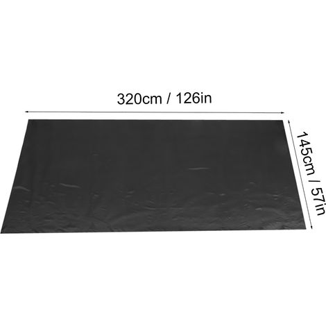 Rechteckige Tischdecke, 145 x 320 cm, fleckenabweisend, schwarz, für Bankette, Hochzeiten und Partys (1/5)