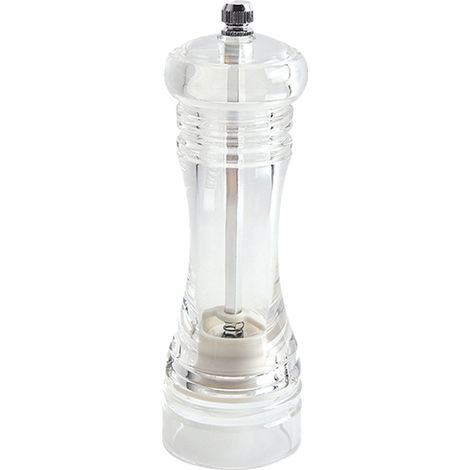 Moulin à Sel et Poivre - Corps en Acrylique Transparent - Mécanisme en Céramique Réglable - Pour Cuisine Maison ou Pique-Nique - Lot de 2 (1/5)