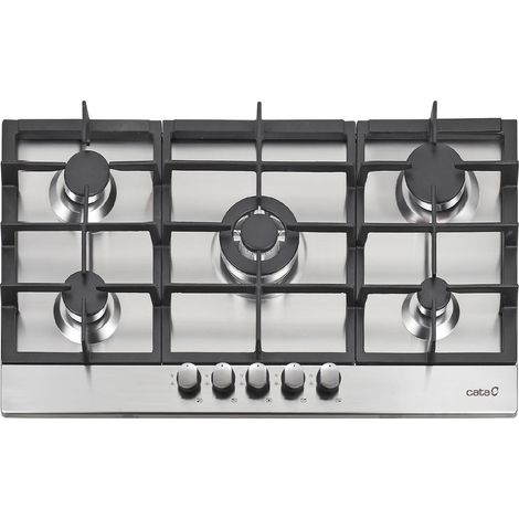 Placa Gas Cata LGI 9041 X 5 Fuegos Triple Corona Acero Inox 90cm (1/3)