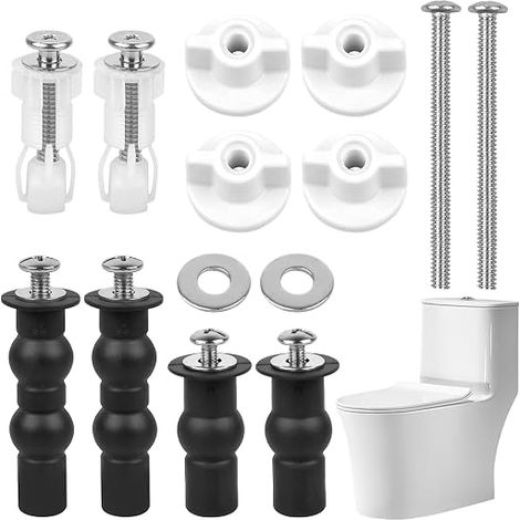 Toilet Seat Fixing Kit, Toilet Seat Screws, Cover, Repair Parts, Hinged Fixing Kit (1/2)