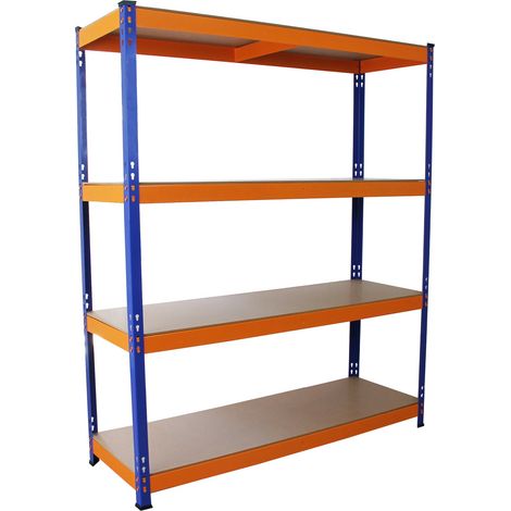 Monster Racking S-Rax Warehouse Storage Shelving, Blue/Orange,