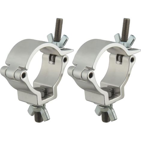 2 pièces Pince de lumière de scène de Montage en Aluminium pour lumière de tête Mobile de lumière de scène adaptée pour Tube/Tuyau de diamètre extérieur 48-51mm, capacité de 220 LB
