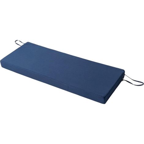 Housse de chaise d'extérieur en rotin résistante aux intempéries et lavable avec sangles à fermeture éclair antidérapante pour meubles de jardin Bleu marine 107 x 46 x 8 cm (1/5)