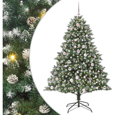 Árbol de Navidad artificial Verde 180 cm PVC, Plástico y Acero vidaXL