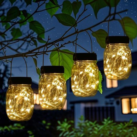 Lanterne Solaire Verre LED Étanche IP65 Suspendue