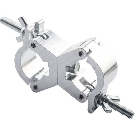Fascette girevoli per illuminazione, morsetti per pali luci DJ, sgancio rapido - doppia testa girevole, staffa di montaggio per 30-35 mm (confezione da 2) (1/4)
