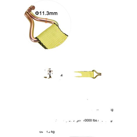 Sangle à cliquet, Haute résistance, Fixation facile, 2 x 27 pouces (1/2)