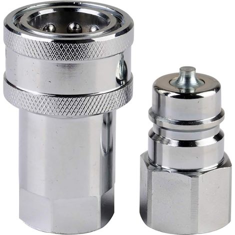 (1/2'') Hydraulikkupplung, Schnelltrennkupplung für Hydraulikstecker, Schnellverschlusskupplung für Hydraulik