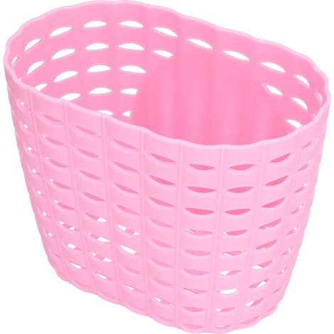 Panier avant vélo enfant renforcé, panier suspendu vélo bébé, corbeille shopping rose (1/5)
