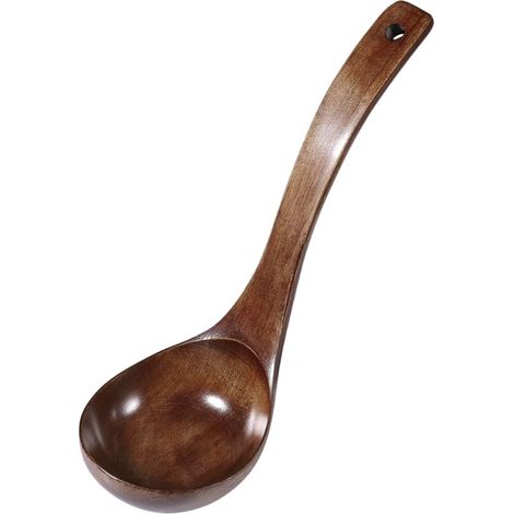 1 pièce - Cuillère à soupe - Petite - Épaisseur - Cuillère à soupe/à ragoût pour usage domestique - 246,5 cm - Brun (1/5)