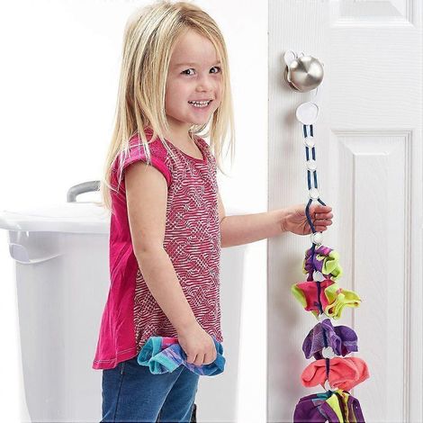 Étendoir à linge ajustable pour chaussettes, support de rangement et de séchage portable, antidérapant, séparateur de corde à linge, outil de séchage 2025 (1/2)