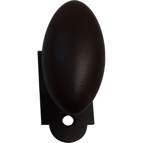 Quincadeco – Poignée de fenêtre ovale en aluminium époxy rouille – Adaptée pour fenêtres PVC, ALU, BOIS – Carré 7mm, entraxe 43mm