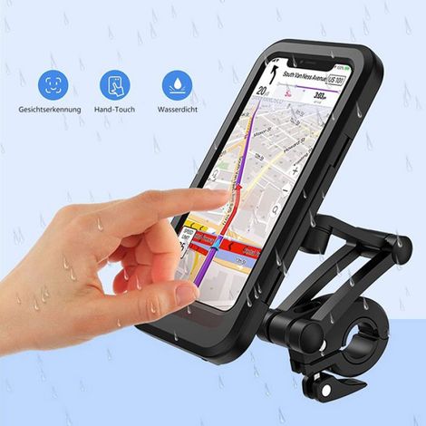 Support Téléphone Portable - pour Vélo - Étanche - Compatible Tous Smartphones - 19,3 x 9,9 x 2,5 cm - 1 Pièce (1/5)
