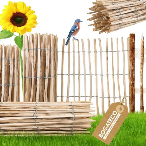 Ganivelle Bogateco Noisetier Chataignier 120x500 cm Ecart 7-8 cm (1/5)
