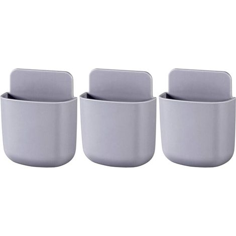 UlisemSupports de télécommande, organisateur mural, support mural pour téléphone, rangement de télécommande, sans trou (1/4)