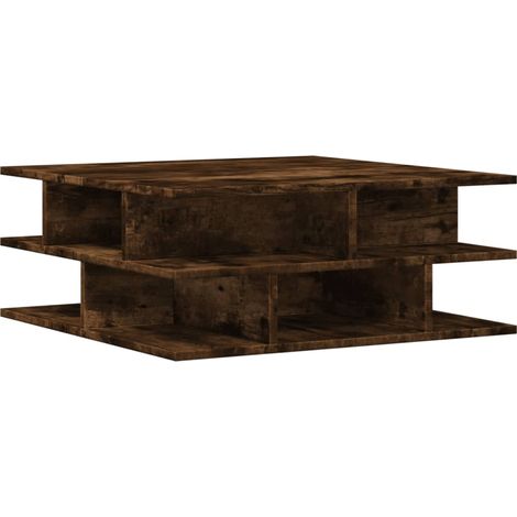 Maison Exclusive - Couchtisch Räuchereiche 70x70x29 cm Holzwerkst
