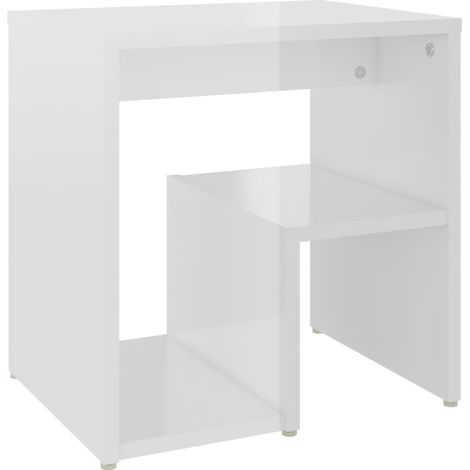 Maison Exclusive - Comodino Bianco Lucido 40x30x40 cm in Legno Multistrato