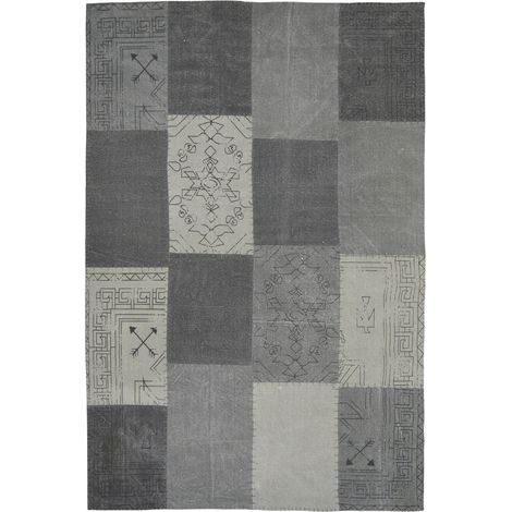 Tappeto Lyrical 200 Patchwork in Cotone Grigio 120x170 cm (1/4)