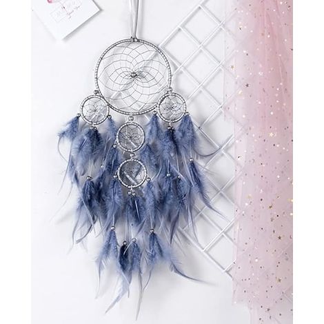Traumfänger fürs Schlafzimmer – Mini-Traumfänger-Set – Wanddekoration im Boho-Stil – Handgefertigter Traumfänger – Künstlerische Dekoration – Dekoration für Hochzeiten und Partys (Grau)