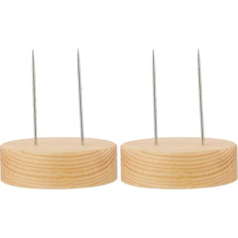 Lot de 2 supports pour poupées, présentoirs stables pour figurines, étagères de support pour poupées miniatures-5.50X4.50X4.50CM-Light Brown (1/3)