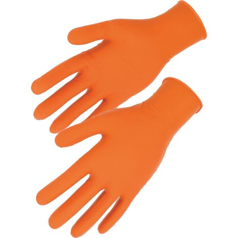 Guanto in nitrile AQL 1.5 - Scatola da 100 - Finitura in rilievo - Ambidestro - Taglia XL - SINGER FRERES - AUU700091