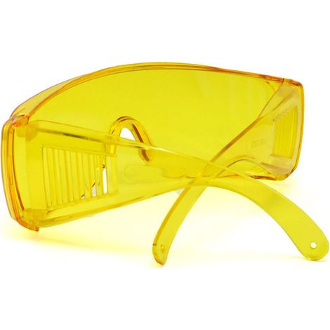 VURAHOME – UV-Brille zum Schutz der Augen und zur Verbesserung der Sehschärfe Schutzbrille für Schwarzlicht-Anwender (Gelb) (1/4)