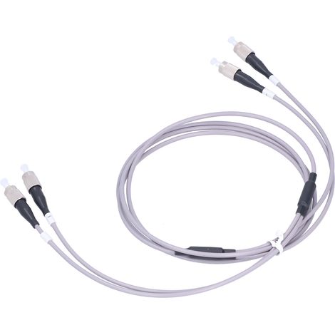 Glasfaser-Patchkabel, armiert, Multimode, 2-adrig, FC/UPC-FC/UPC, grau, 3 Meter (1/5)