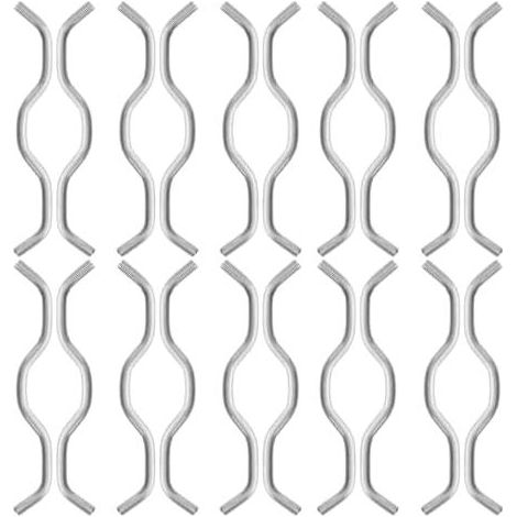 20 Stück massive W-Verbinder aus silberverzinktem Stahldraht zur sicheren Befestigung von Matratzen und Rahmen für Trampoline und Outdoor-Sprungaktivitäten - (1/4)