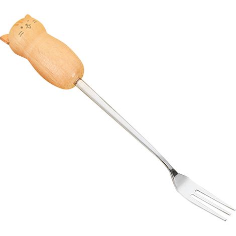 Teelöffel aus Edelstahl, kreativer Eiscreme-Dessert-Mixer für Kinder, niedliche Katzengabel, spülmaschinenfest (1/5)