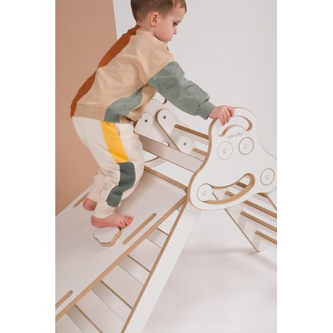 Escalera Pikler + tobogán de GRANDES NUBES (1/5)