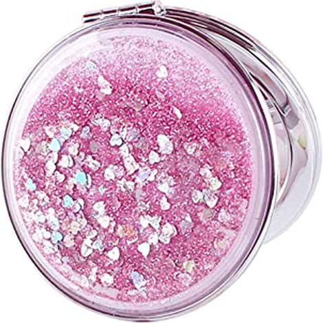 Miroir de poche pliable et portable pour hommes, femmes et filles, format portefeuille, miroir double face rond