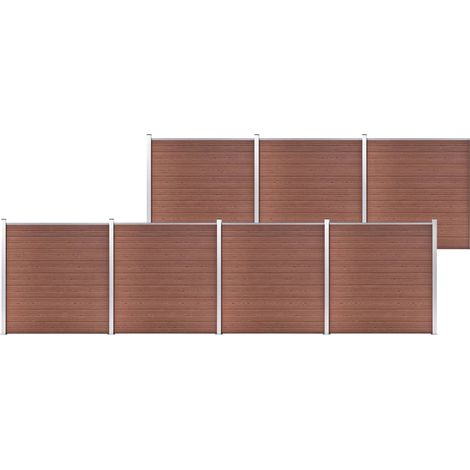 Clôture de jardin WPC 1218x186 Marron (1/5)