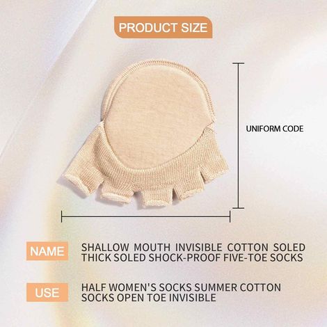 BEROZA Chaussettes Ouvertes à 5 Orteils - Coussinets de L'Avant-Pied - AntidéRapantes et Respirantes - Absorbantes - Demi-Chaussettes à Bout Ouvert - Soulagement de la Douleur de L'Avant-Pied (1/5)