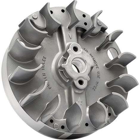 590544 Volant d'inertie pour moteurs de tondeuse à gazon 08P502 0029-H1 11S502 Pièce de rechange Construction en acier Finition argent 15 x 15 x 10 cm (1/5)