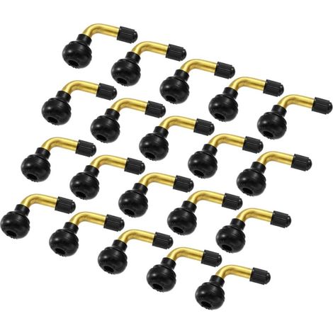 Lot de 20 Valve PVR70, Métal Caoutchouc, Filetage M8, 90 Degrés, Auto Moto (1/5)