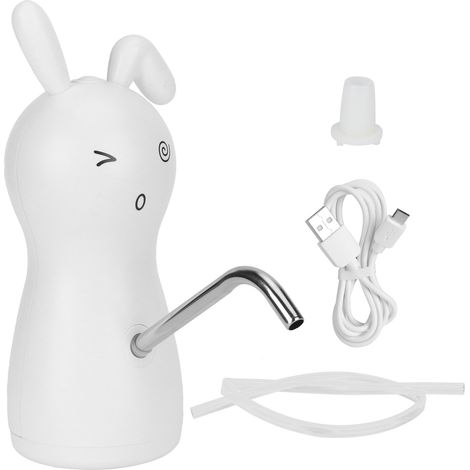 Fontaine à eau portable USB, 450ml, pour bidons de 4.5L à 18.9L, forme lapin, rechargeable (1/5)