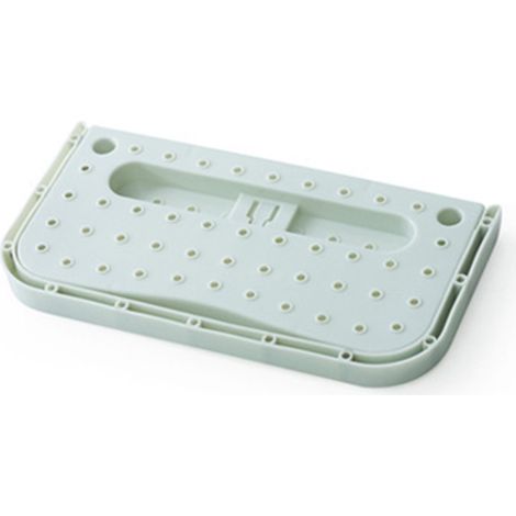 Rangement Chaussures Adhésif Pliable pour Porte - Gain de Place Salle de Bain Bleu - Matière PP (1/5)