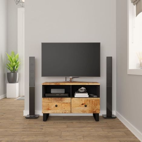 Meuble TV pour Salon - Armoire TV 70x33x46 cm Bois massif de manguier BV319380 - BonneVie (1/5)
