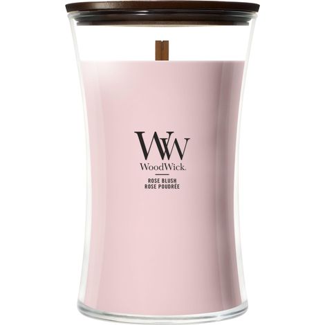 Bougie parfumée  Grande bougie sablier  Rose poudrée  Cadeaux pour femmes (1/5)